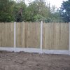 Pointed Top Closed Picket on Concrete Posts and with Gravel Boards